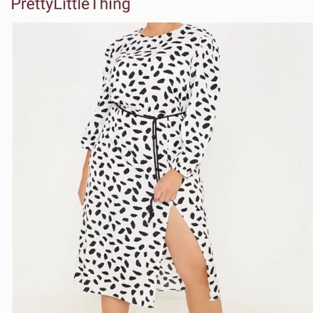 NWT pretty little thing Dalmatian prints midi dress size 3X